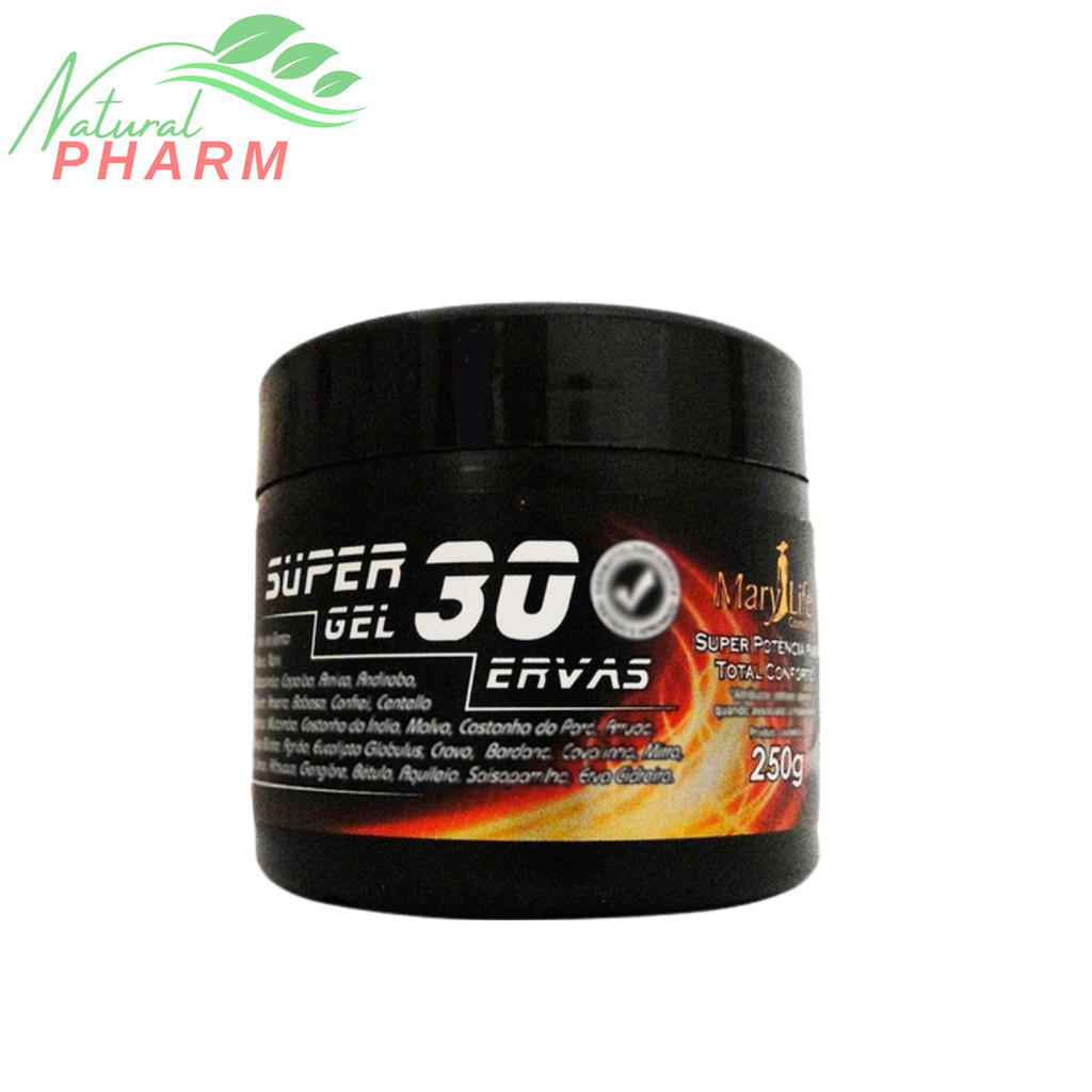 1 Unidade Super Gel 30 Ervas Mary Life Pote 250g - Original
