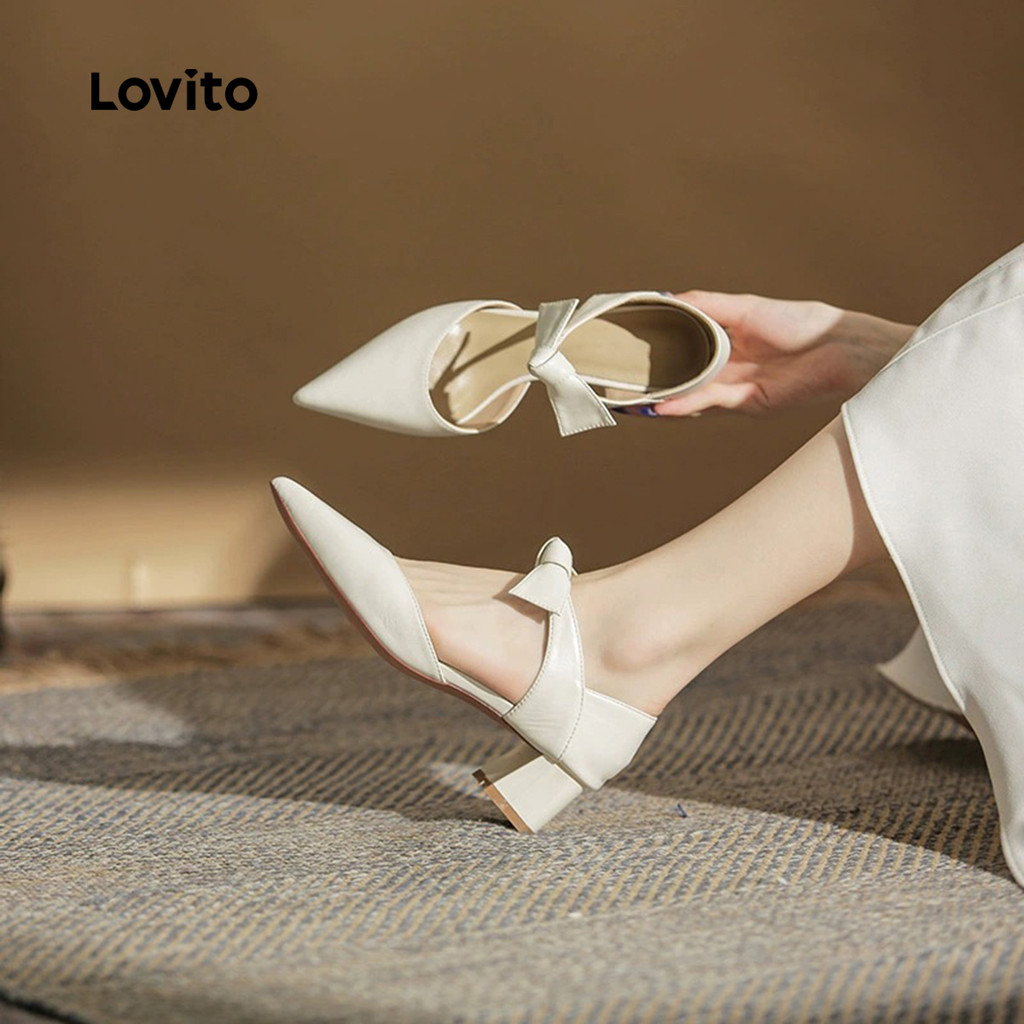 Lovito  Saltos Simples e Elegantes para Mulheres LFA106016 em Oferta na Shopee
