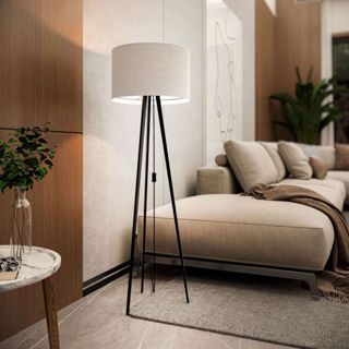 Luminária Abajur Tripé De Chão Sala de Estar Pés em Aço Industrial Luxo Londres em Oferta na Shopee