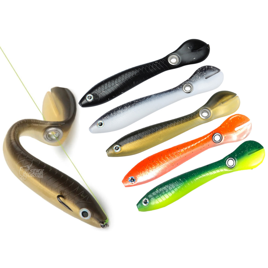 Kit 5 Iscas Artificiais Cmik Soft (10cm 6gr) Estilo Guppy