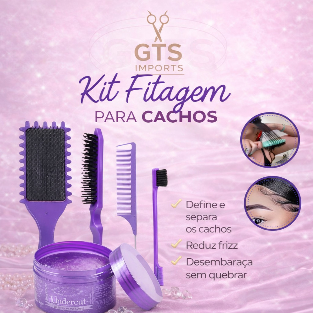 Kit Escova De Cabelo Fitagem de Cachos+ gel Para Baby HAIR em Oferta na Shopee