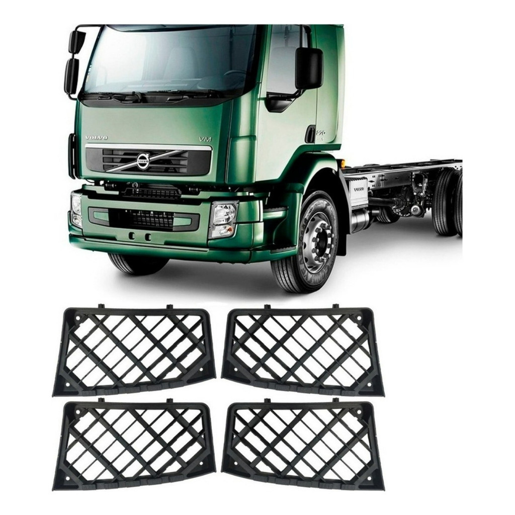 Kit 4 Tapete Pisante Estribo Volvo Vm Esquerdo + Direito