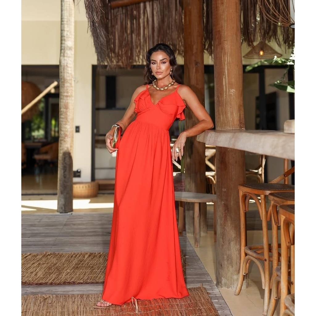 Vestido Ana Lara - Confeccionado em Crepe Fino