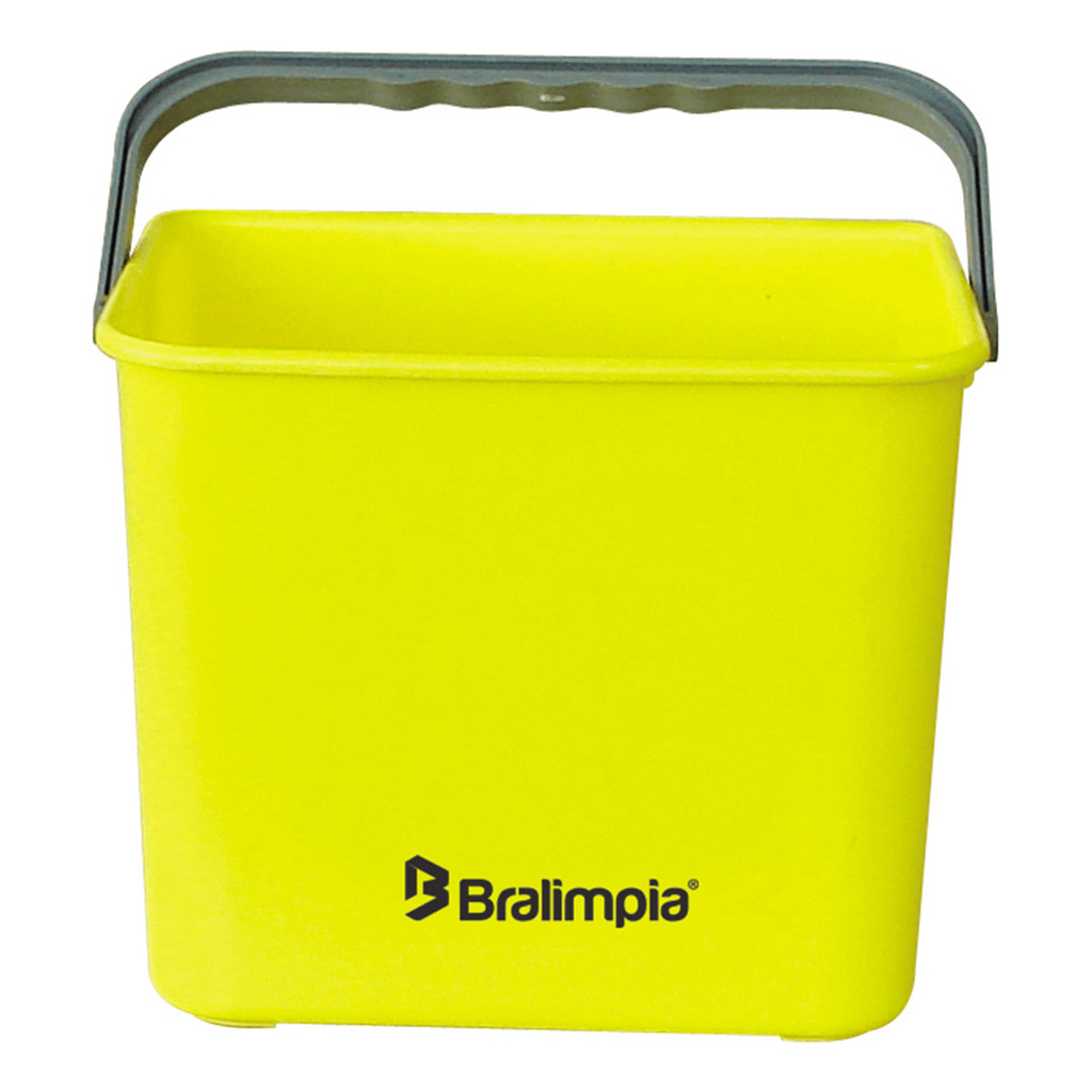 Balde Com Alça Amarelo 4L Bralimpia