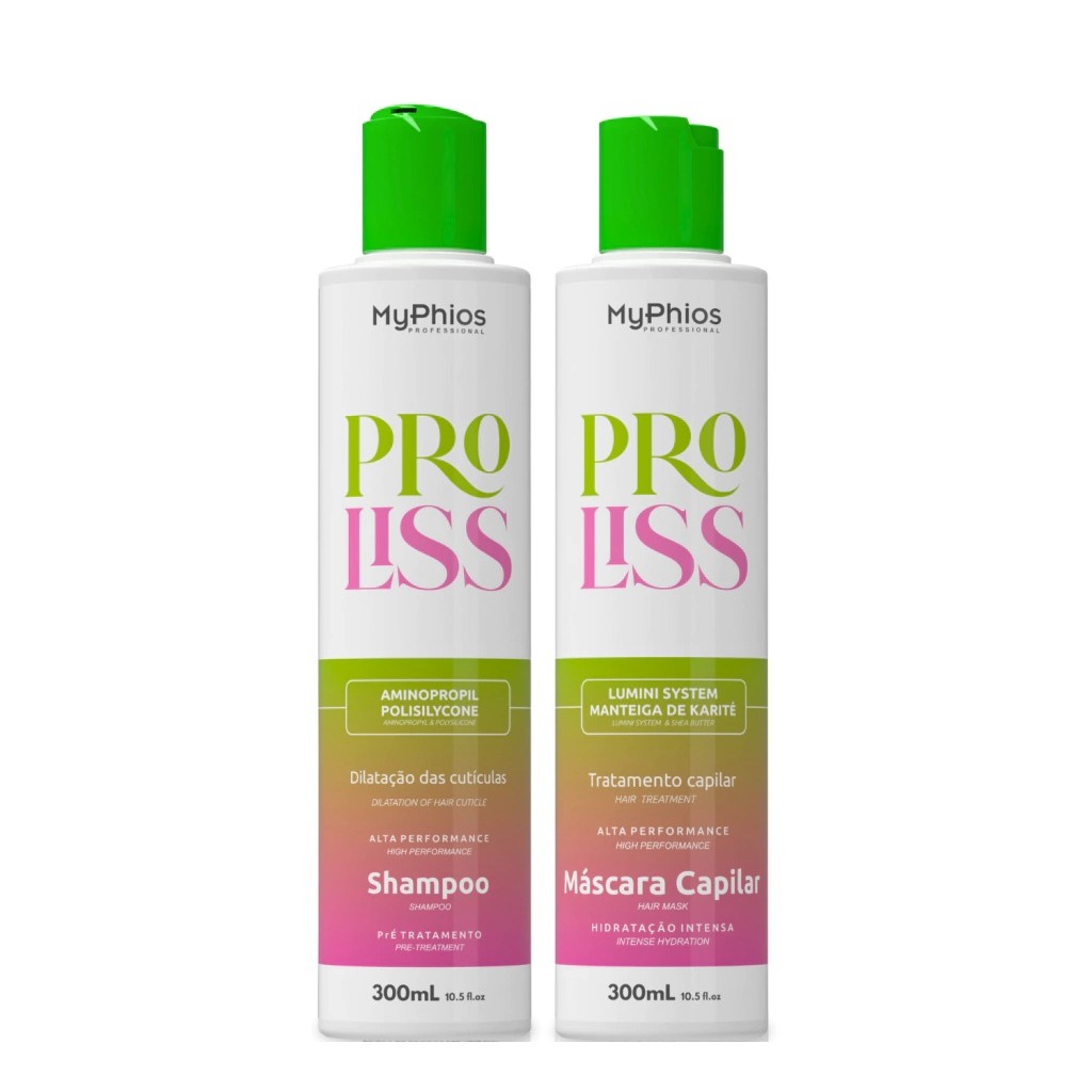 Kit Progressiva Alisamento Sem Formol Myphios Pro Liss 2 X 300ml Organica