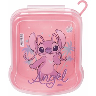 Sanduicheira Angel Stitch Disney Lancheira Plasútil Escolar Sanduiche Lanche Escola em Oferta na Shopee