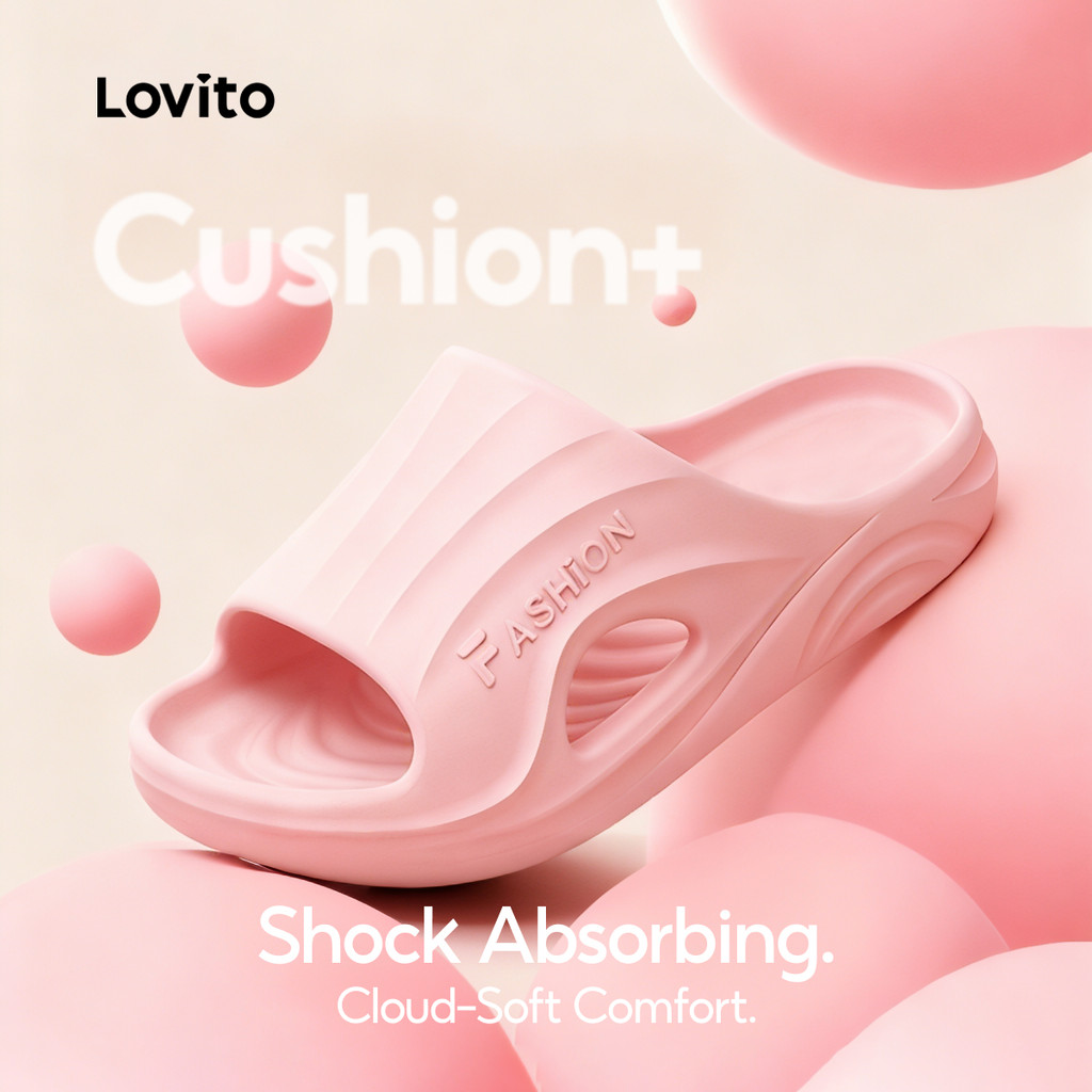 Lovito  Sandálias Planas de Lazer Casual para Mulheres. LFAS6025 em Oferta na Shopee