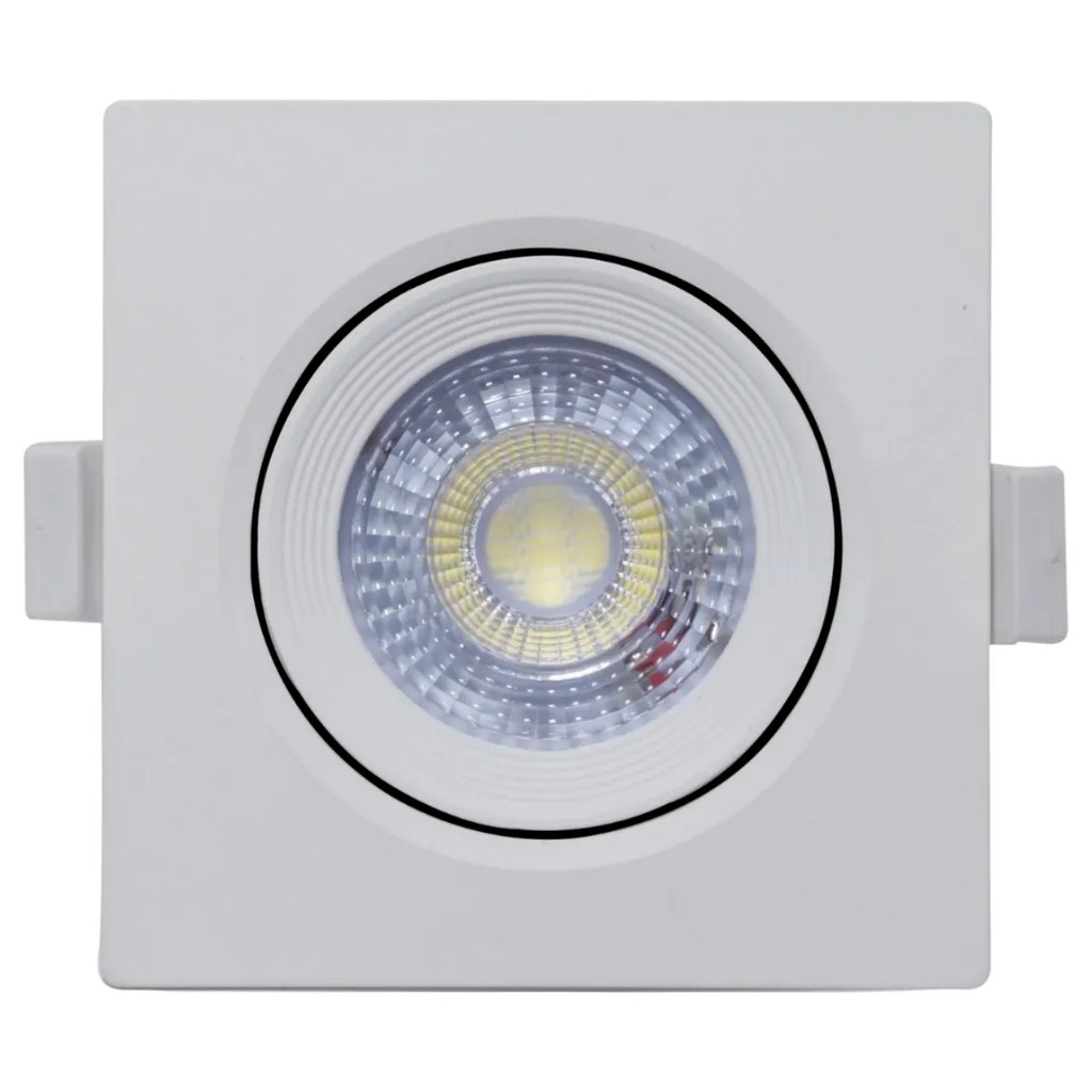 TechLuz Spot Led Embutir Direcionavel Luminaria 5w 3000k Branco Quente 127/220v