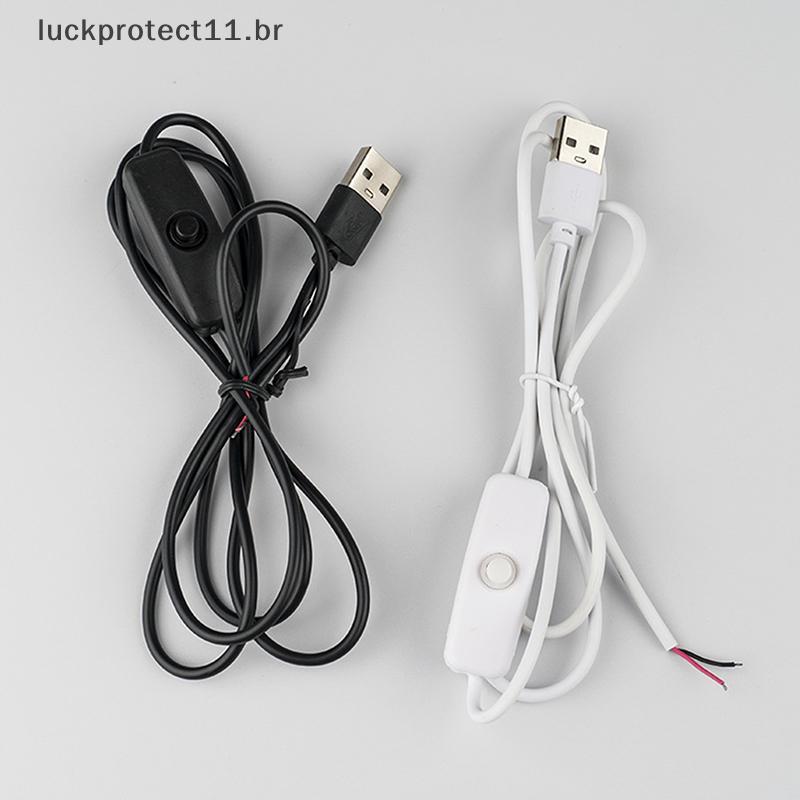 LTBR 5V Fio De Fonte De Alimentação 1M/1.5M USB Macho Para 2 Cabos De Conexão 501 Botão Liga/Desliga 2A Lâmpada De Tira 