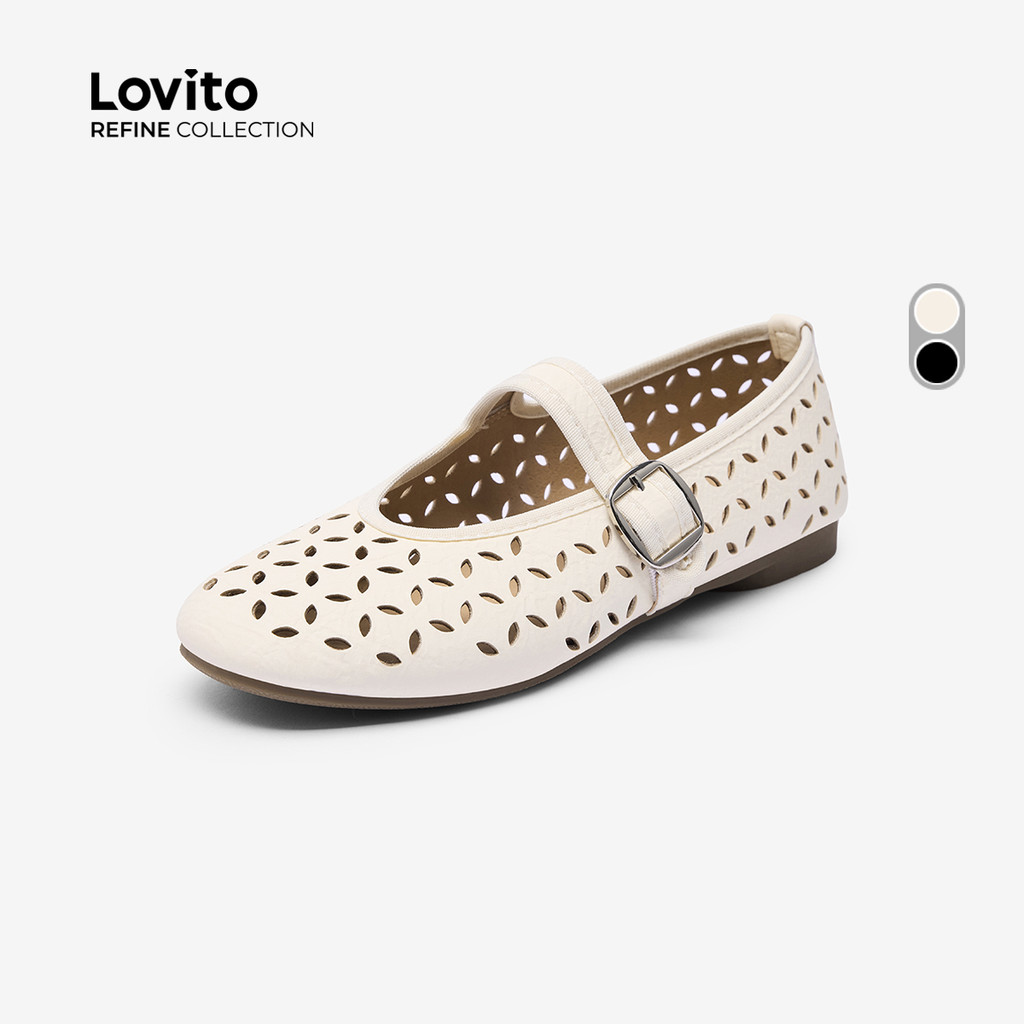 (Lovito Refine) Senso de Design Elegante Mary Janes para Mulheres LR24E070