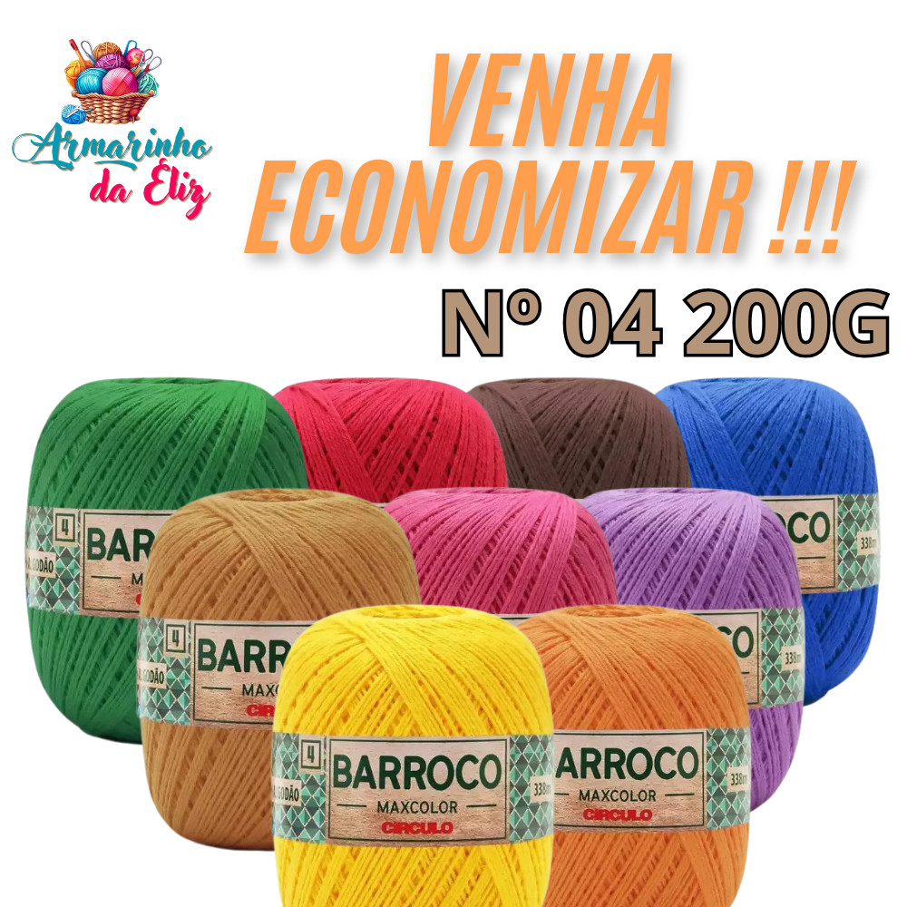 Barbante Barroco Nº 04 200g Circulo em Oferta na Shopee
