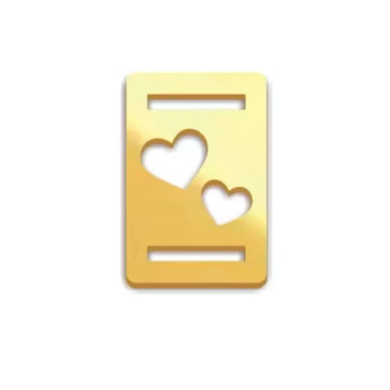 KIT 30 Passador Finalizador Coração Acrílico Espelhado Dourado para Elástico de Agendas Planners em Oferta na Shopee