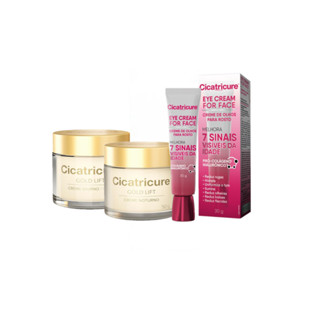 Kit Cicatricure Eye Cream For Face Gold Lift Diurno e Noturno (3 produtos) em Oferta na Shopee