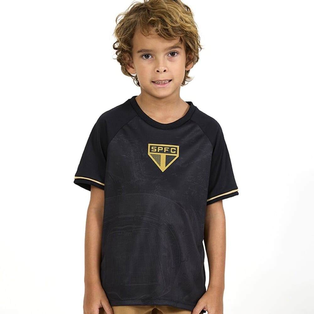Camiseta São Paulo Frequencia Infantil Preta