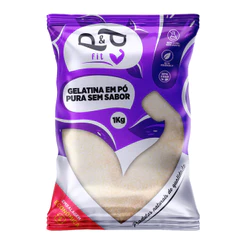 Gelatina em Pó Pura sem sabor e Incolor 1Kg Colágeno - P&P