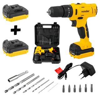 Kit Parafusadeira Furadeira de Impacto + 2 Baterias Vonder em Oferta na Shopee