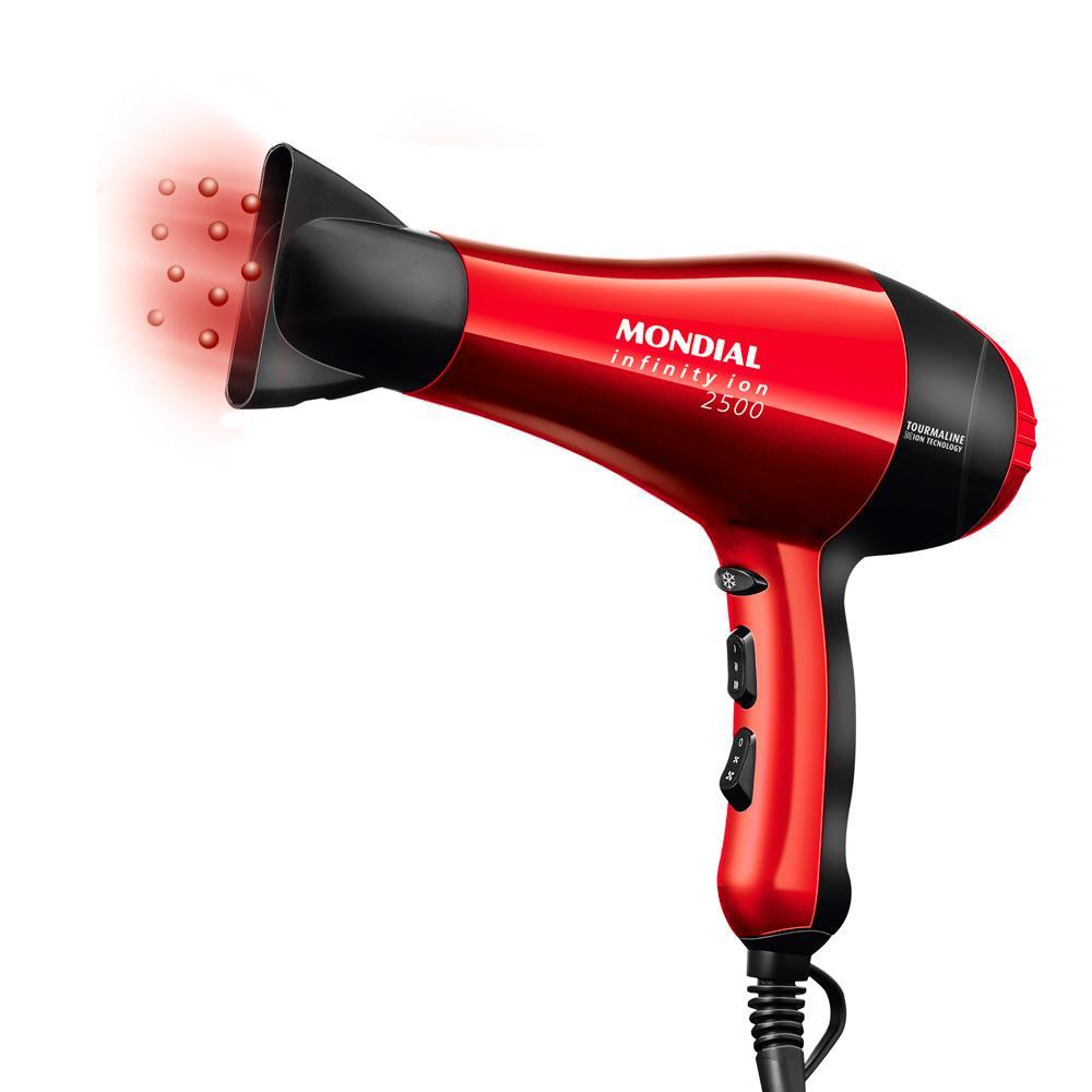 Secador Infinity 2500 Mondial Vermelho e Preto 1900W SC-12