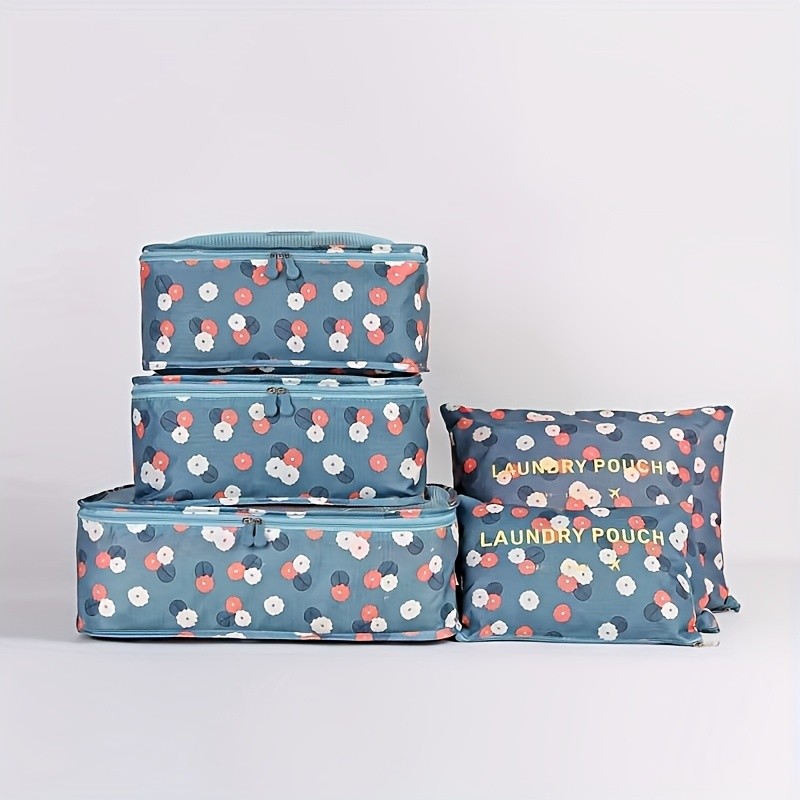 Imagem Kit 6 Pecas Bolsa De Armazenamento De Bagagem Organizador De Mala yobel