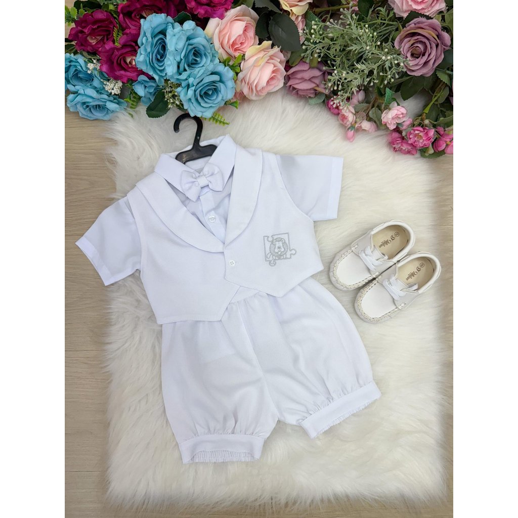 Conjunto Social Miss Cherry Matias Shorts Branco