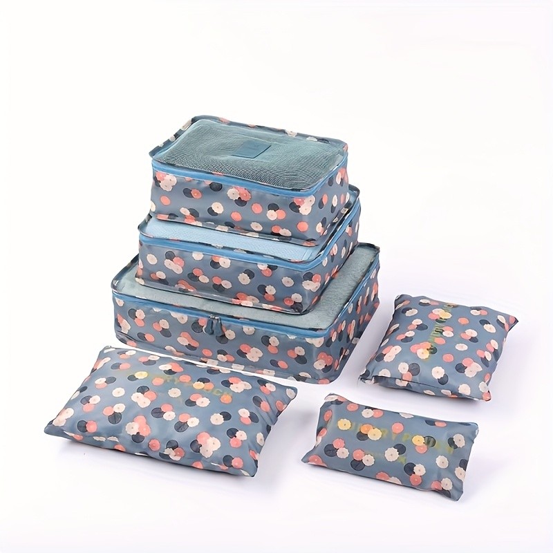 Imagem Kit 6 Pecas Bolsa De Armazenamento De Bagagem Organizador De Mala- CYC900110 bosco