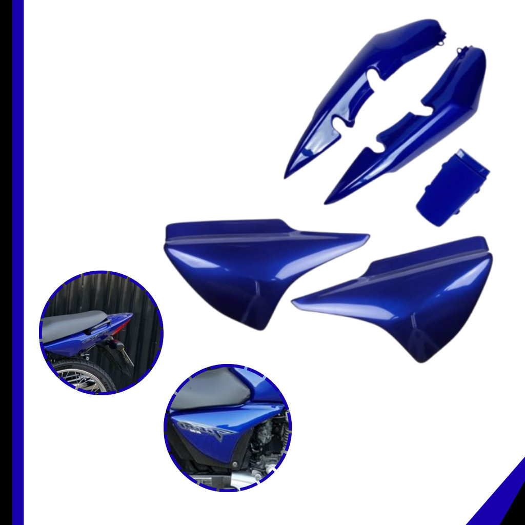 Carenagem CG Titan 150 Azul Envernizado 2004 2005 2006 2007 2008 Tampa Lateral Par + Rabeta Completa