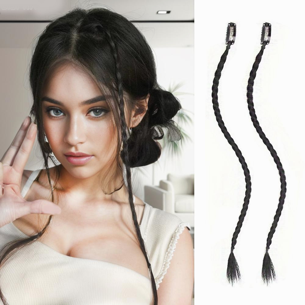 45cm Trança Sintética Y2K Rabo De Cavalo Feminino Com Clipes BB Fortes Caixa Leve Peças De Cabelo Colorido DIY Extensões