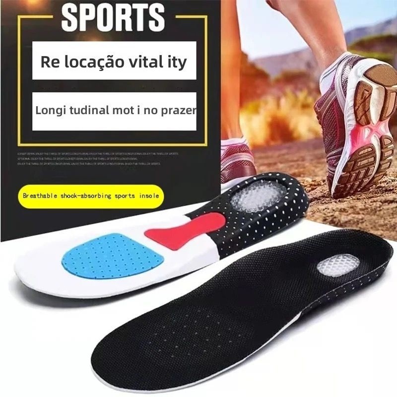 Palmilha inteira ortopédica G gel esporão ventilação absorvedora de impacto gel Unisex
