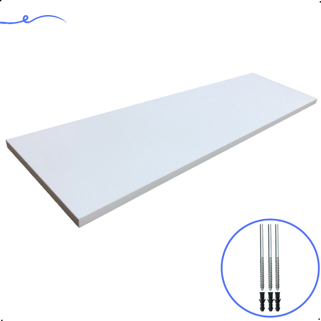1 Prateleira Branca 70X20 Com Suporte Flutuante Mdf Organizadora Decoração Cozinha Quarto Banheiro