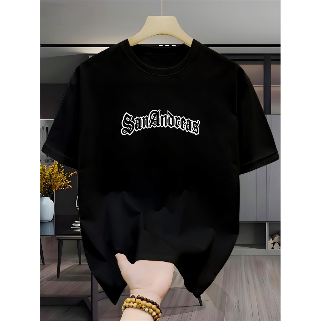 Camiseta Masculina San Andreas Carnaval Digital Confortável Moderna Estilosa Esportivo Casual