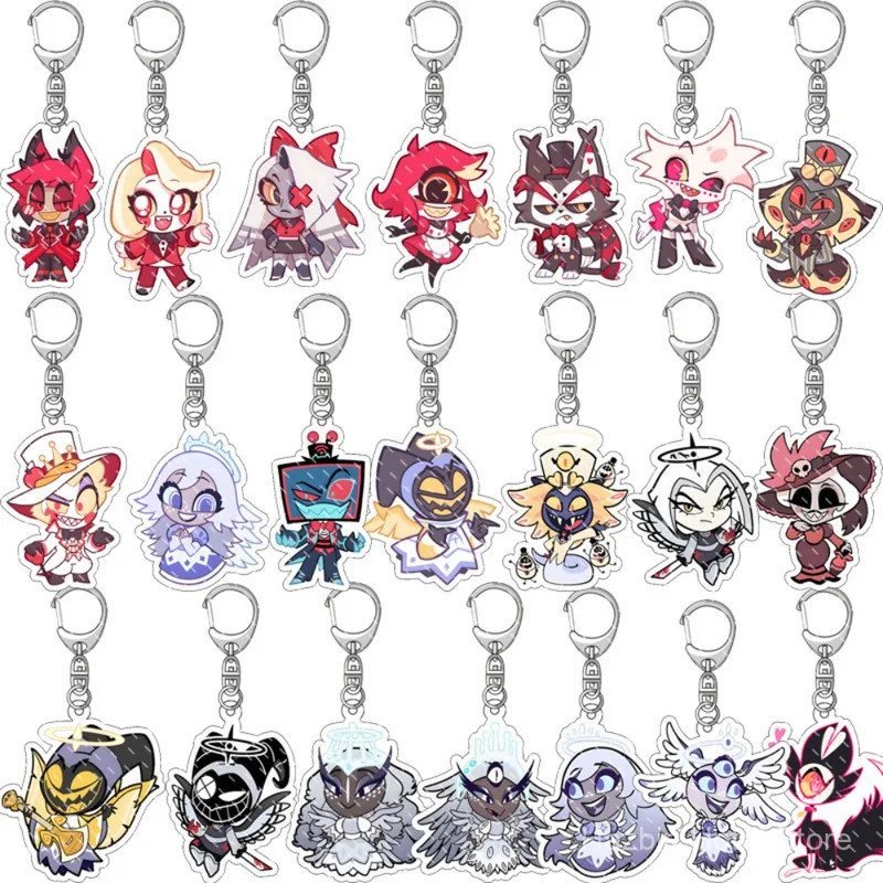 Chaveiro de Acrílico do Personagem de Anime Hazbin Hotel Charlie Morningstar Vaggie Alastor Vox Husk Niffty Presentes de em Oferta na Shopee