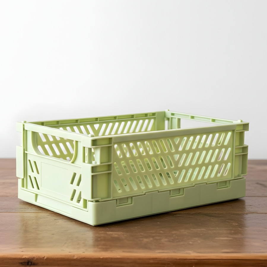 Cesta de Plástico Para Decoração - Verde - 17x11x6cm - 1 unidade - Rizzo