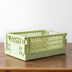 Cesta de Plástico Para Decoração - Verde - 17x11x6cm - 1 unidade - Rizzo