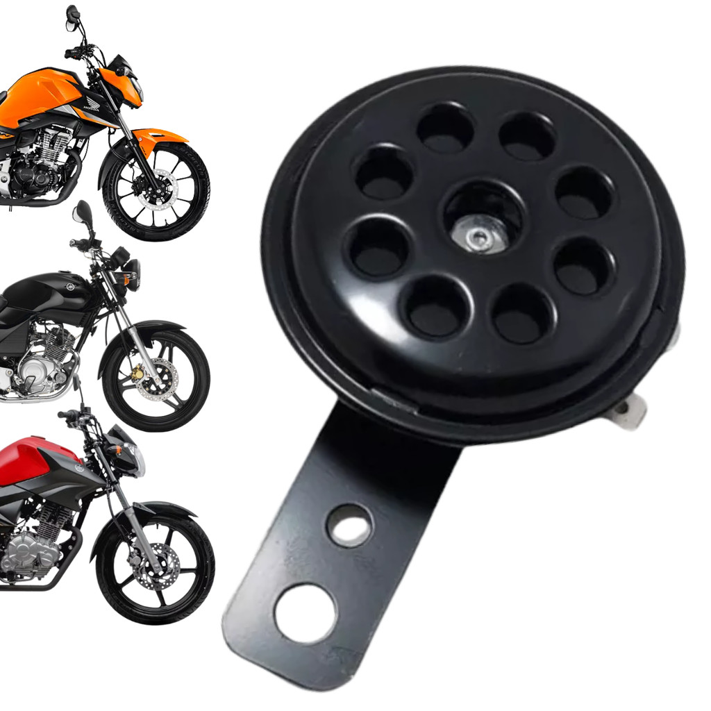 Buzina Preta Titan 125 150 160 Nxr Bros Biz 125 Cbx STRADA YBR 125 FACTOR Fazer TM021 em Oferta na Shopee