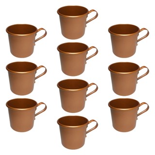 Kit Jogo 10 Caneca Copo Moscow Mule Alumínio Cor Cobre 350ml Para Festas Eventos Casamento Aniversário em Oferta na Shopee