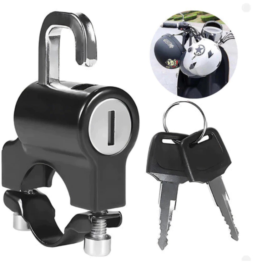 Cadeado Para trancar Capacete bag tranca universal Moto Fixa No Guidão