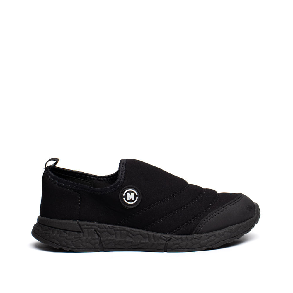 Tênis Infantil Molekinho Calce Fácil Tecido Preto/Branco em Oferta na Shopee