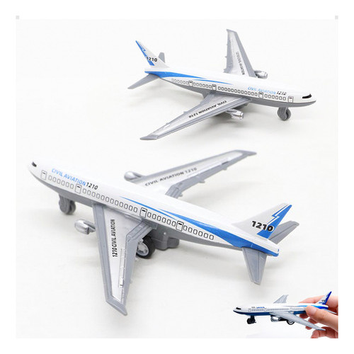 Avião Jumbo Airbus Infantil de brinquedo Grande A380 Movimento Com Som Luz Fricção branco e azul