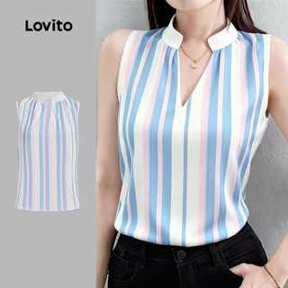 Lovito  Casual Top Lazer Primavera/verão para Mulheres. L171AD1047 em Oferta na Shopee