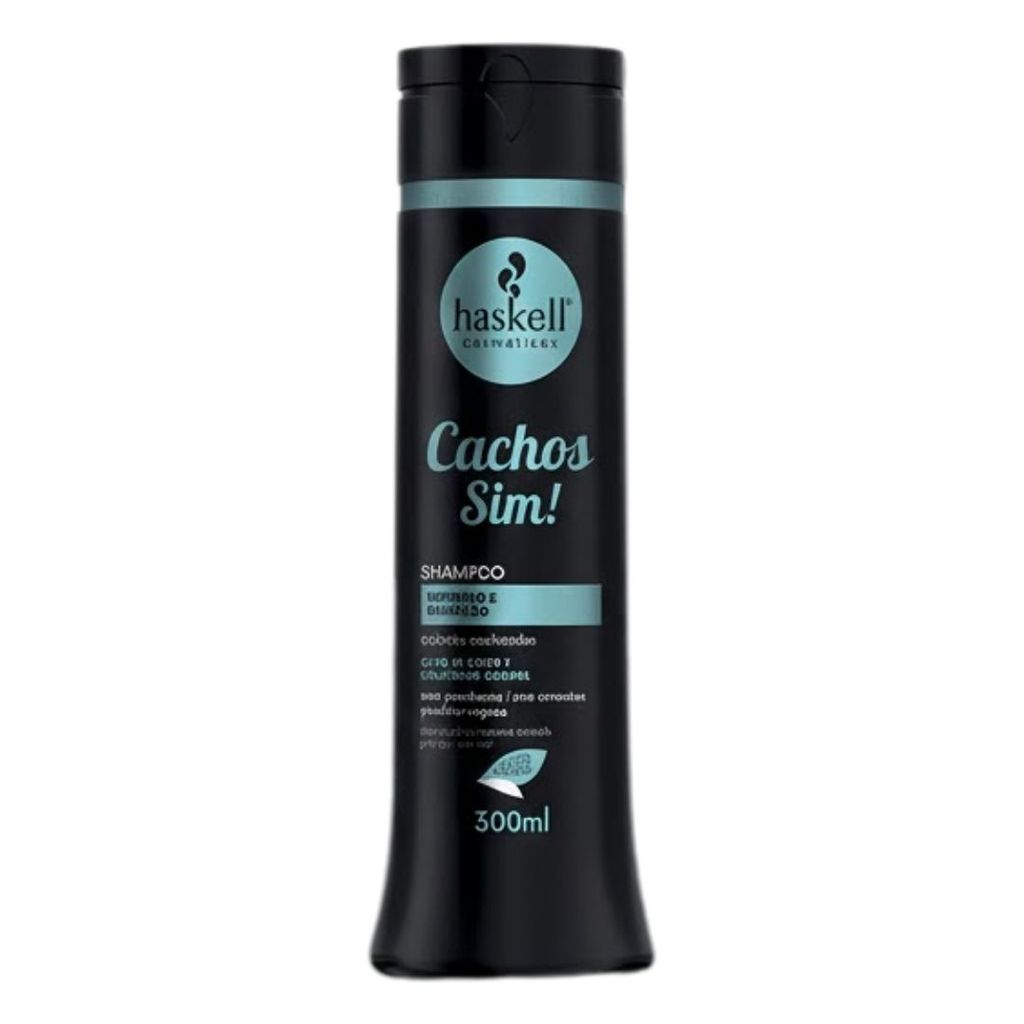 Shampoo Haskell Cachos Sim! 300ml Sem Sulfato Low Poo Vegano