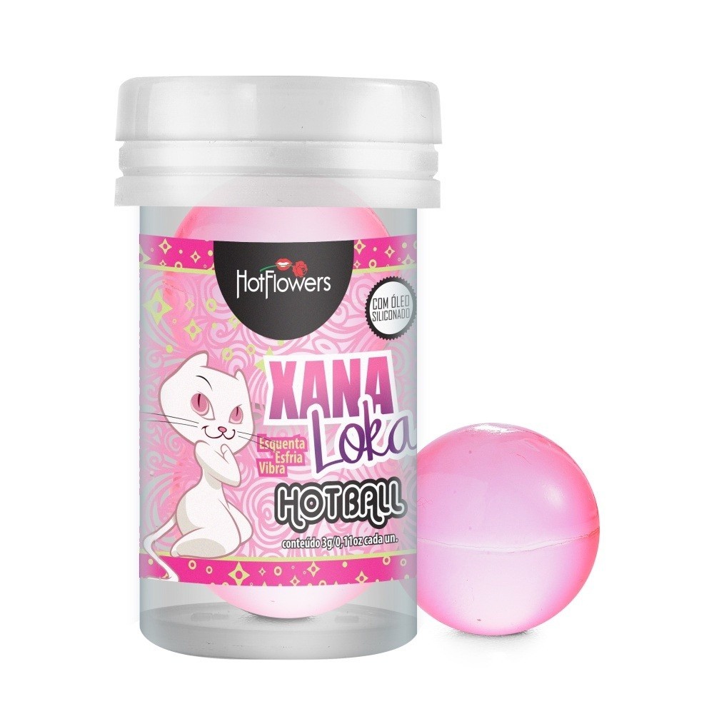 Bolinha Xana Loka Hotflowers Esquenta Esfria Aquece SexShop Excitante Feminino 2 unidades