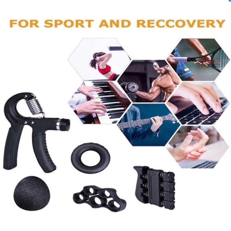 Kit Hand Grip 5 em 1 Ajustável – Fortalecedor de Mão, Punho e Antebraço - Treino completo em Oferta na Shopee