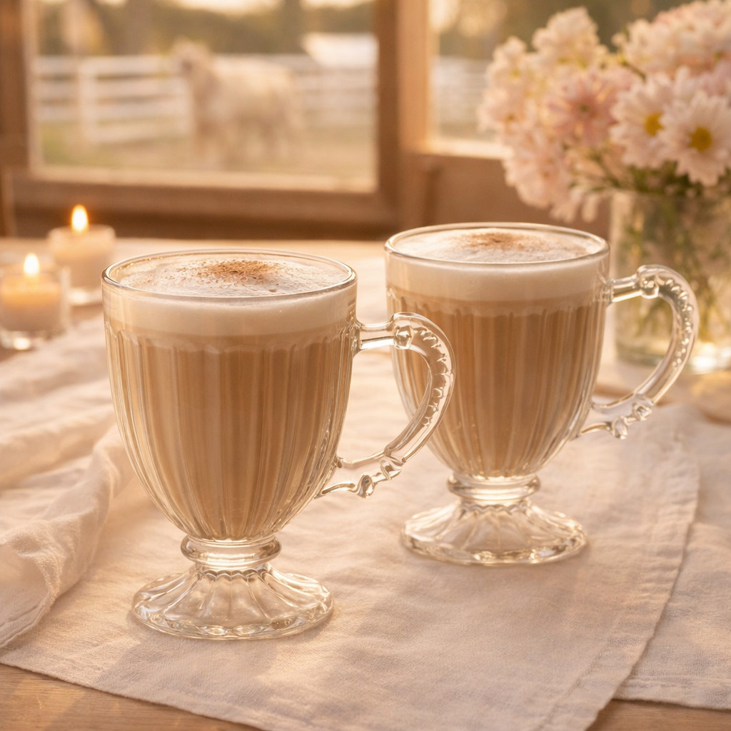 2 Xícaras Lyor Renaissance 200ml Cappuccino Chocolate Quente Taças para Café