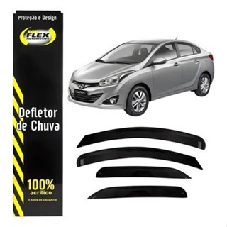 Calha de Chuva Defletor Hyundai Hb20 Sedan 2013 a 2019 4 Portas Original Ecoflex Fume em Oferta na Shopee
