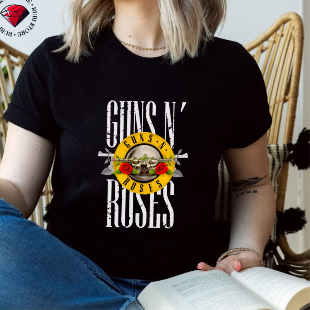 Camiseta Feminina  T- shirt personalizada Guns N` Roses Camisa Adulto Alta Qualidade Lançamento
