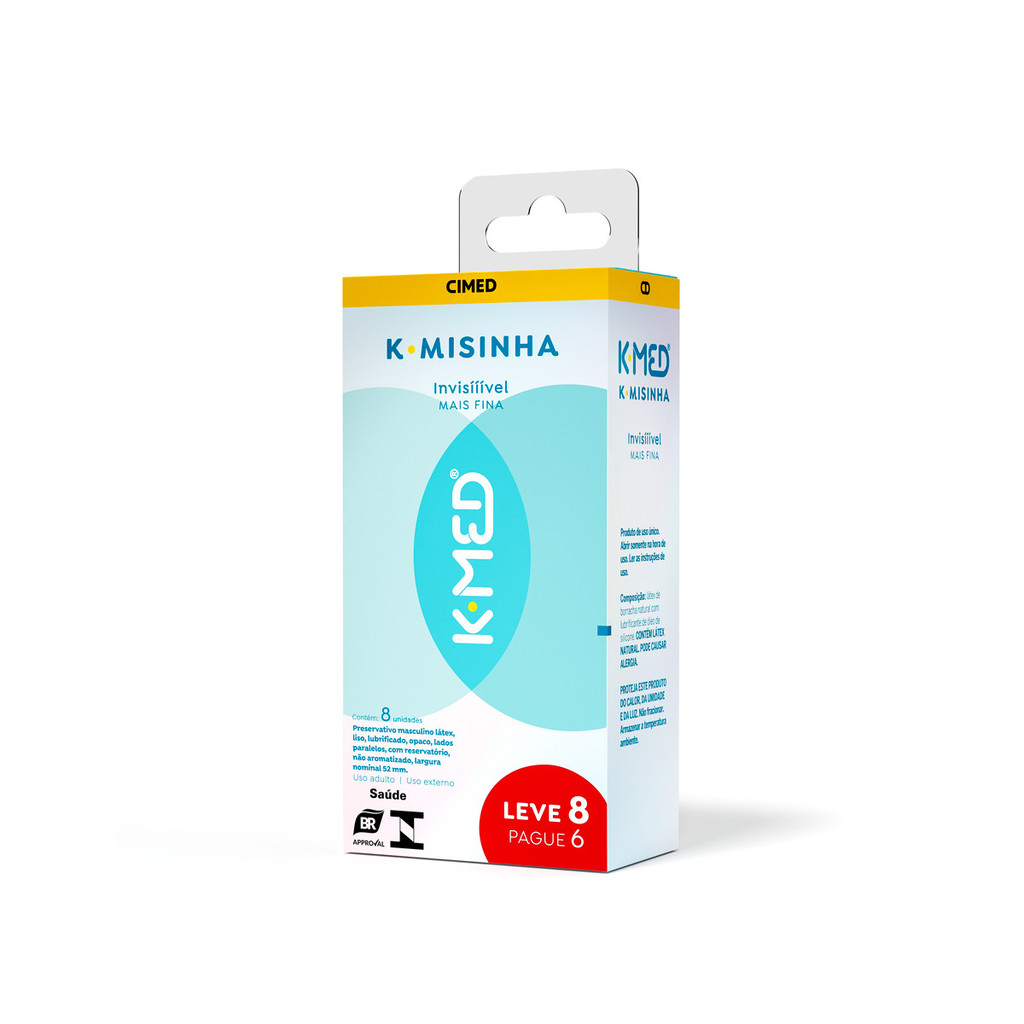 Preservativo Lubrificado Mais Fina - 8 Unidades | K-Med em Oferta na Shopee