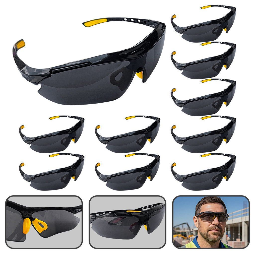 Kit 10 Oculos de Proteção Fumê EPI Boxer Segurança do Trabalho Vonder Visão Tático CA: 42892
