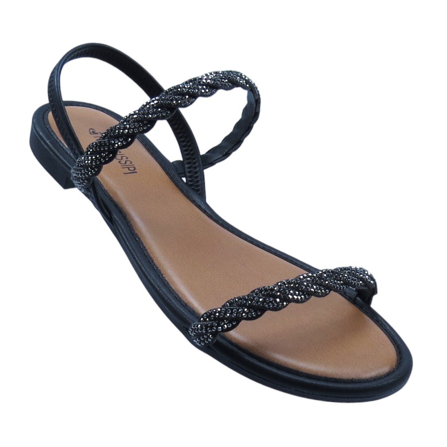 Sandália Rasteira Feminina Mississipi com Brilhos MB052 em Oferta na Shopee