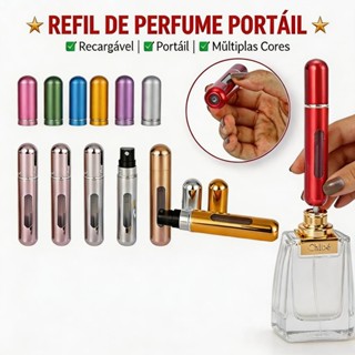 Frasco Porta Perfume Recarregável Portátil Aleatório e Compacto 5ML E 8ML em Oferta na Shopee