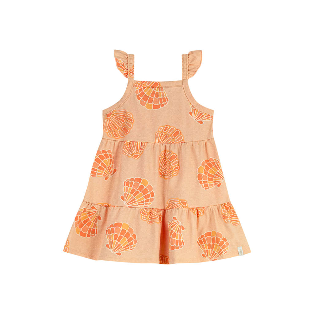 Vestido Infantil Menina Conchinhas Elian Laranja em Oferta na Shopee
