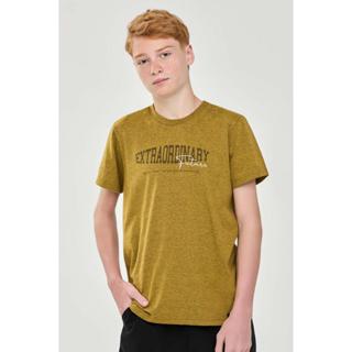 Camiseta Juvenil Menino Malha Mescla Beats Amarelo em Oferta na Shopee